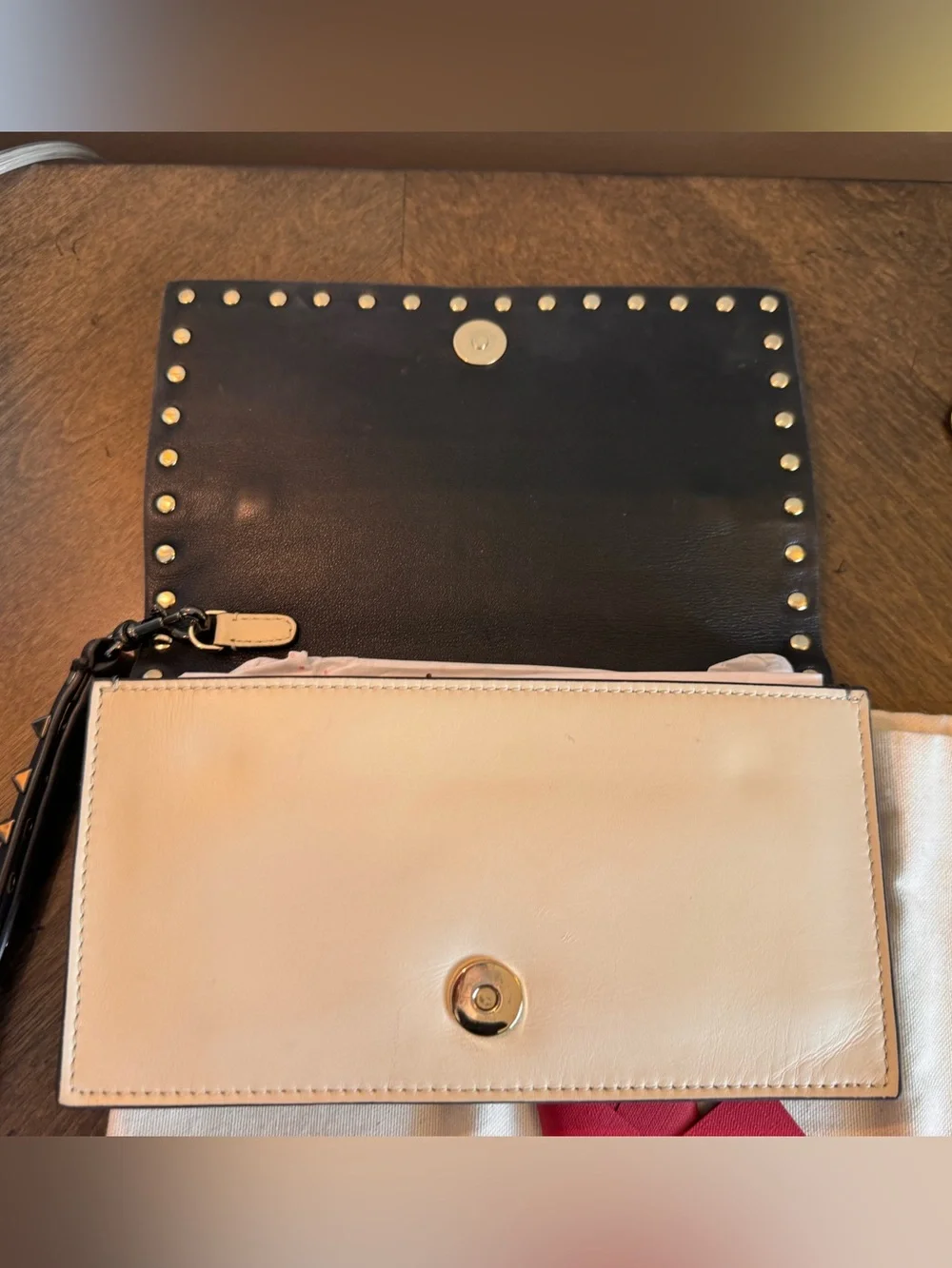 Valentino Garavani Studded Leather Wristlet